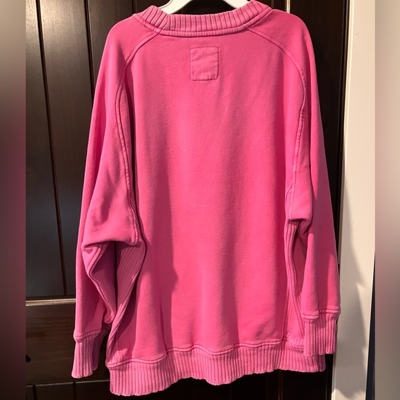Aerie Oversized Sweatshirt Pink Medium - Picture 5 of 5